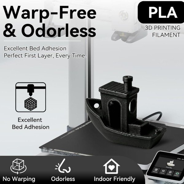 فلمنت PETG CF من Kingroon – اسود 1.75mm، وزن 1 كجم 