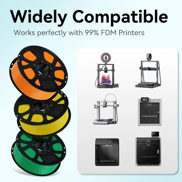 فلمنت PETG CF من Kingroon – اسود 1.75mm، وزن 1 كجم 